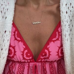 Baublebar Sarah name plate necklace